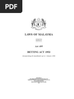 Betting Act 1953 (Revised 1992) - Act 495