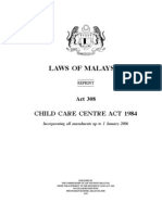 Child Care Centre Act 1984 - Act 308
