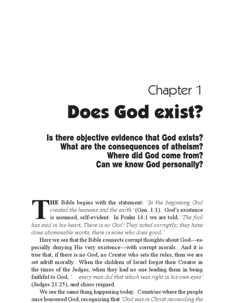Does God Exist | PDF | Universe | Atheism