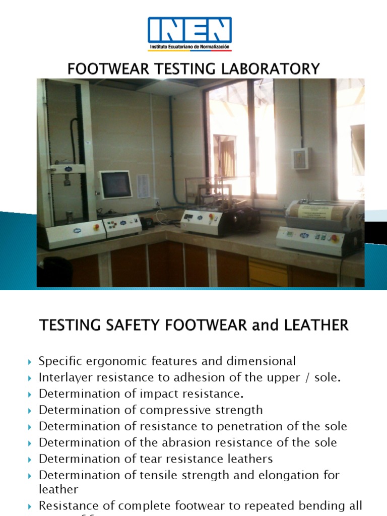 Footwear Testing Laboratory INEN | PDF