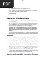 Semantic Web Road Map