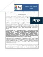 Convocatoria # 102012  Coordinación Proyecto con ASDI Quibdó