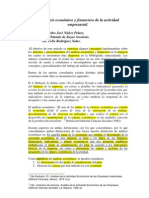 El Analisis Economico y Financiero de La Actividad Empresarial