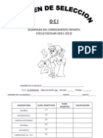 Examen Olimpiada Del Conocimiento