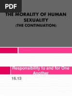 The Morality of Human Sexuality