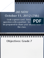 Do Now: October 11, 2012 (7th)