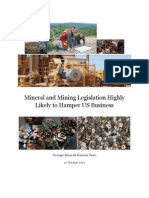 Mineral and Mining Legislation Highly Likely To Hamper US Businesses