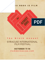 Syracuse International Film Festival Schedule of Events