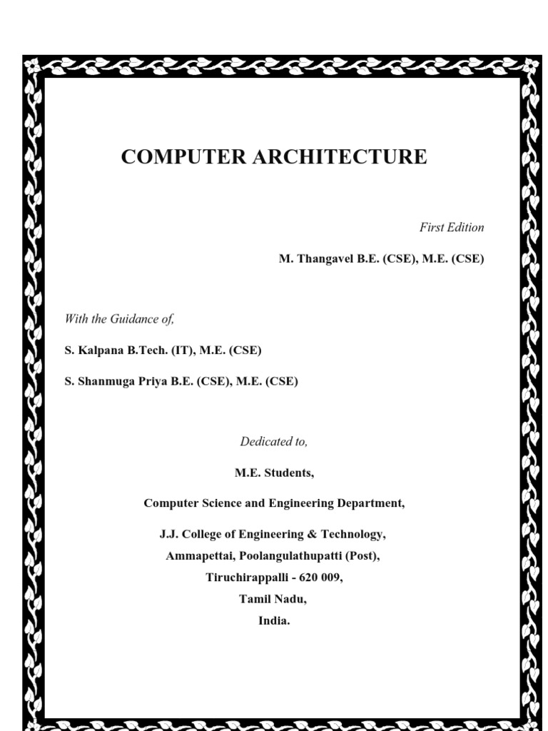 Computer Architecture Notes | PDF | Academic Degree | Qualifications