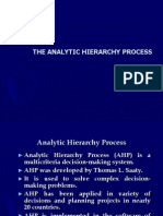 The Analytic Hierarchy Process