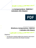 Parimet e Programimit Në Java: Struktura e Komponenteve: Ndërtimi I Metodave Dhe Klasave