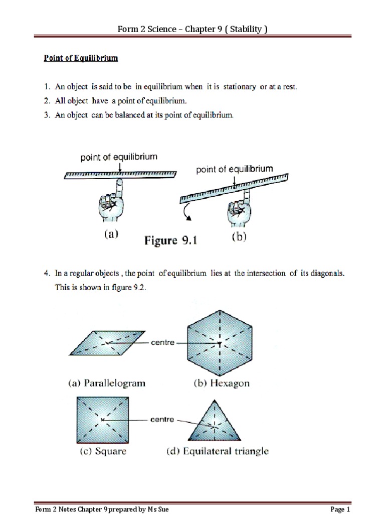 Form 2 Science Chapter 9 Notes | PDF
