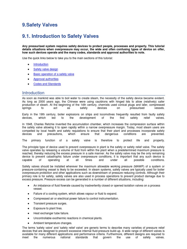 Safety Valves | PDF | Valve | Safety