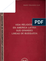 Clar - Vida Religiosa en America Latina, Lineas de Busqueda