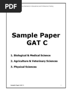 Sample Paper GAT C