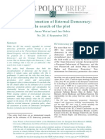 The EU’s Promotion of External Democracy- In Search of the Plot