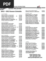 Download 2012-13 Portland Pirates Season Schedule by Portland Pirates SN109709532 doc pdf