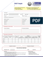 Registration Form For SNIST Vaughn: 4 Year BS Program