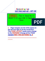 Formatting A Word Document