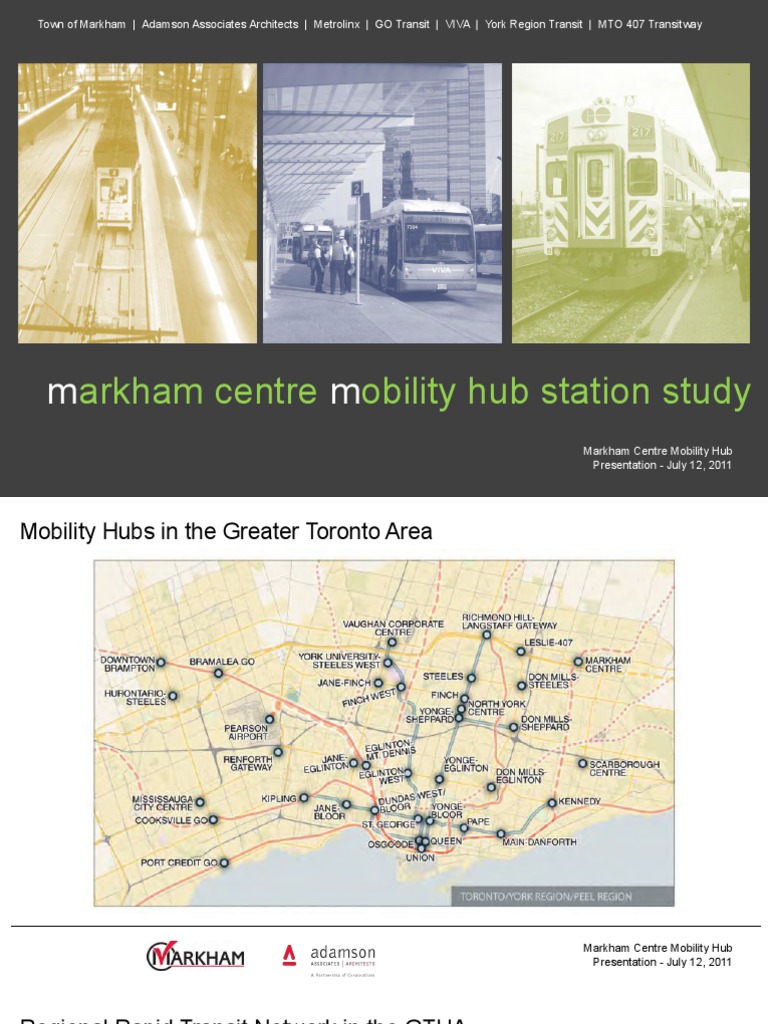 Markham Live Mobility Hub Technical and Functional Study PDF