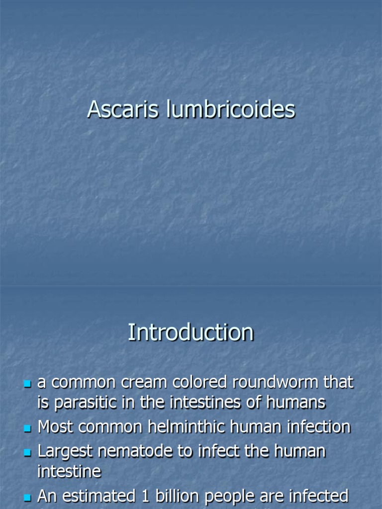 Ascaris Lumbricoides | PDF | Immunology | Medicine
