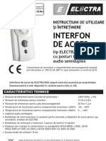 Electra Instructiuni Interfon ELECTRAPASS