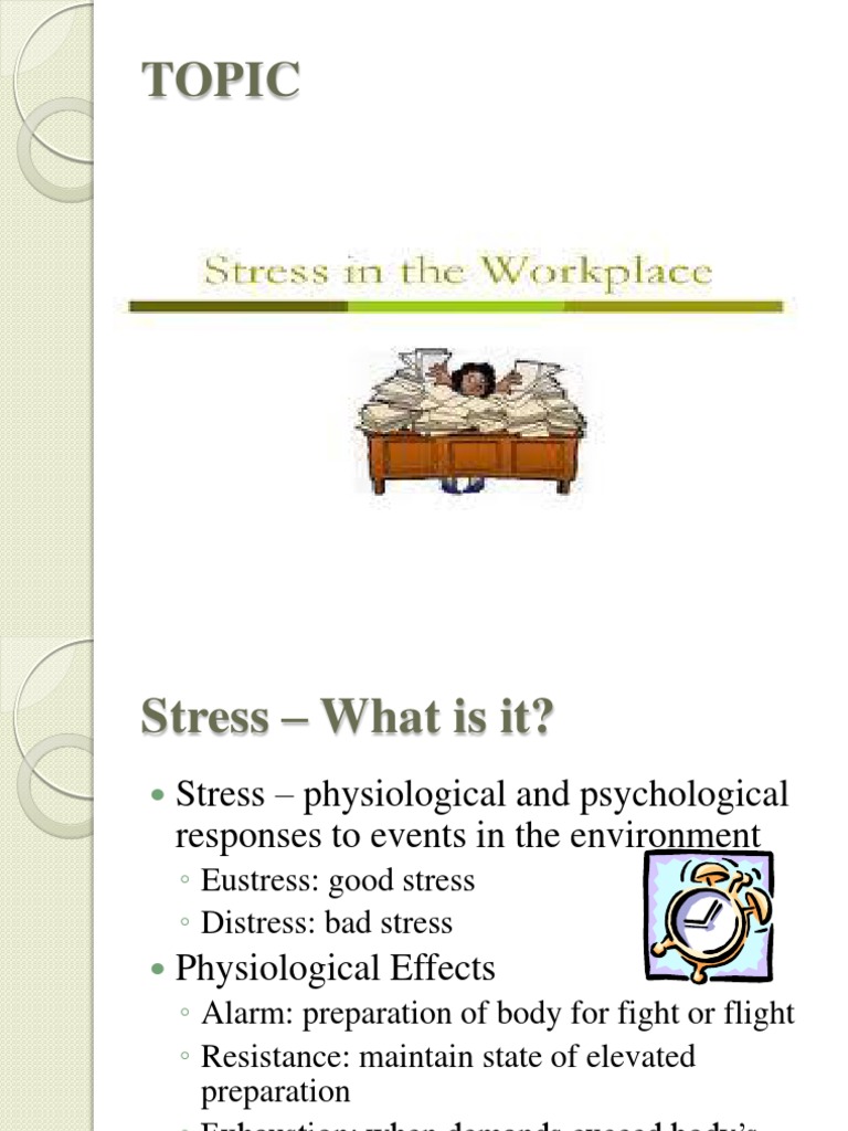 Stress in The Workplace | PDF | Stress (Biology) | Social Support