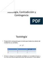 Tautologia Contradiccion y Contingencia