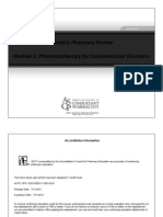 Module 5 - Pharmacotherapy for Cardiovascular Disorders