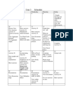 Unit 3 Schedule