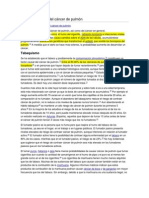 Etiología o Causa Del Cáncer de Pulmón