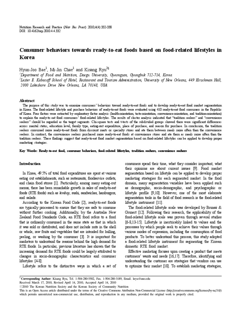 research paper on cafeteria food