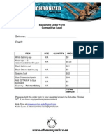 Equipment Order Form Competitive