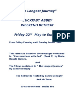 "The Longest Journey" Buckfast Abbey Weekend Retreat Friday 22 May To Sunday