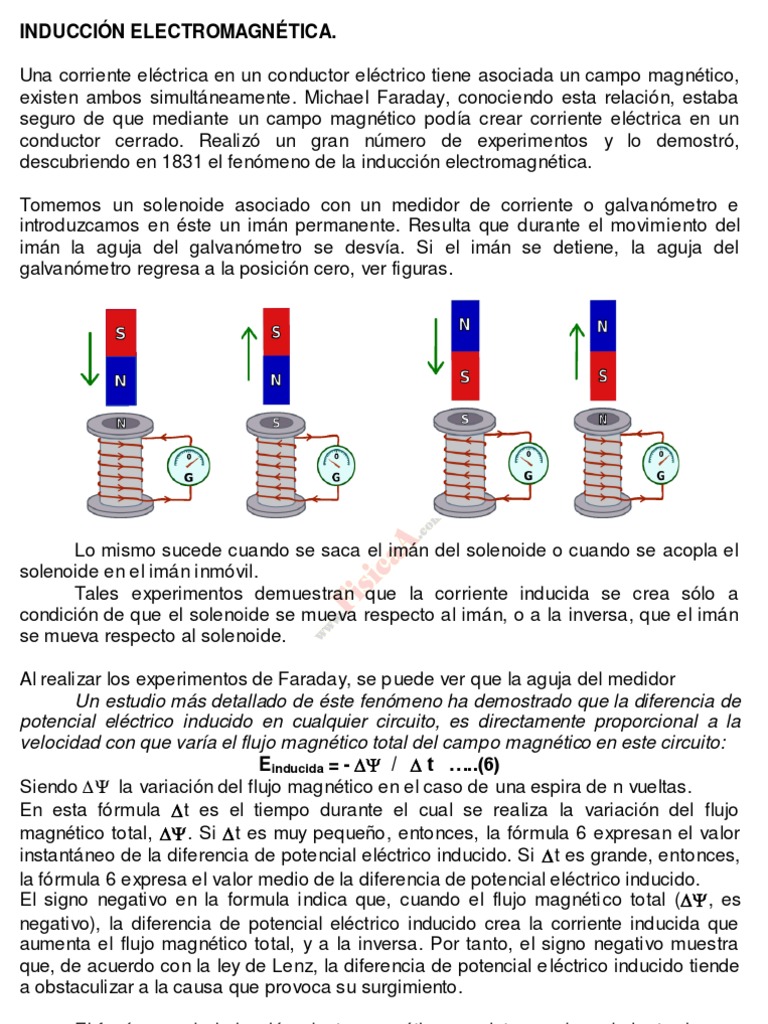 Fenómeno de Inducción Electromagnética | PDF | Electricidad | Campo ...
