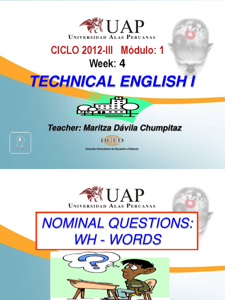 Ayuda 4.3. Nominal Questions in All Tenses Wh - Words | Entretenimiento