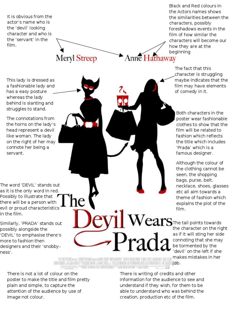 Film Poster Analysis Devil Wears Prada | PDF | Clothing | Fashion, image size:768x1024