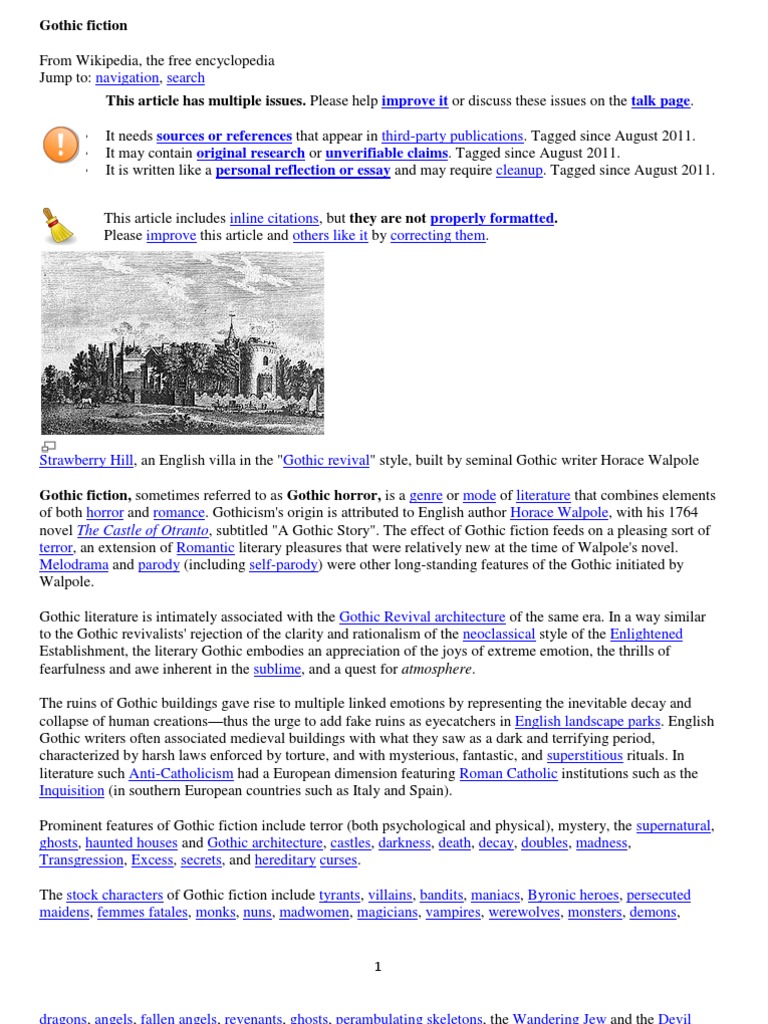 Understanding Gothic Fiction Elements | PDF | Gothic Fiction | The Vampyre