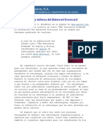 Critica y Defensa Del Balanced Scorecard