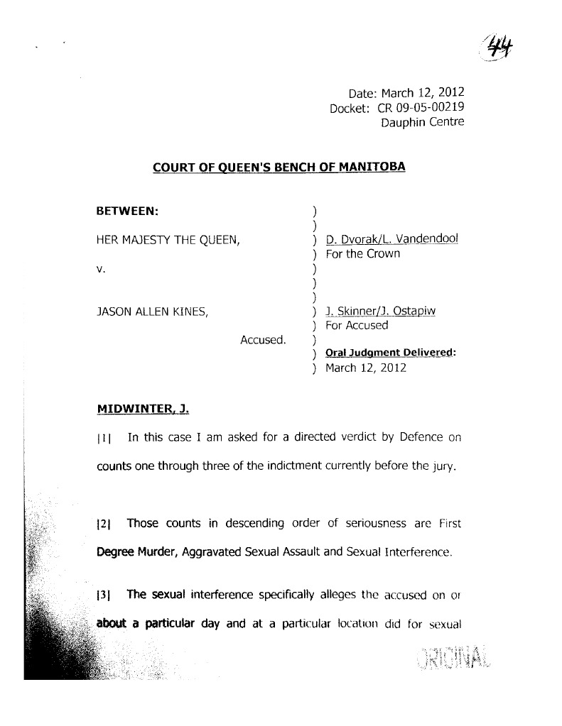 Midwinter Directed Verdict