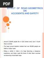 Effect of Road Geometrics On Accidents