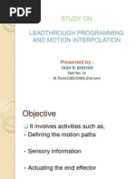 Leadthrough Programming and Motion Interpolation