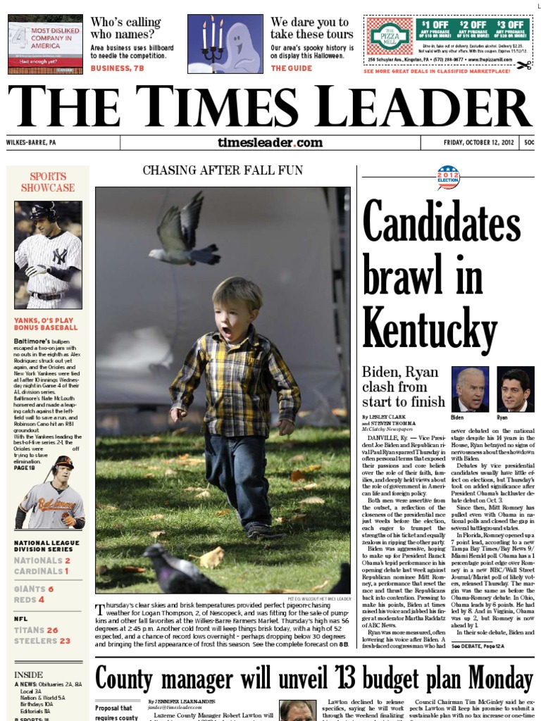 Times Leader 10-12-2012 | PDF | Elections