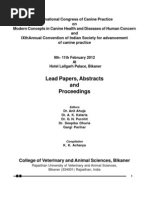 Abstract Book of International Congress of Canine Practice