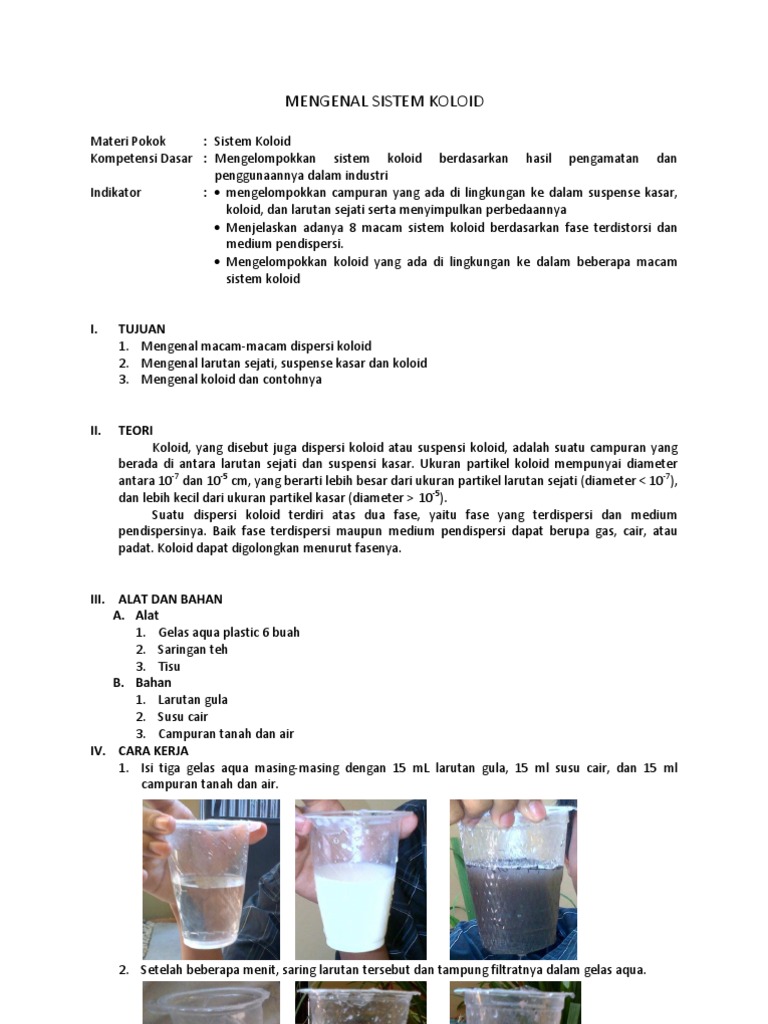 Mengenal Sistem Koloid