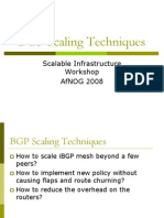 BGP Scaling Techniques: Scalable Infrastructure Workshop Afnog 2008