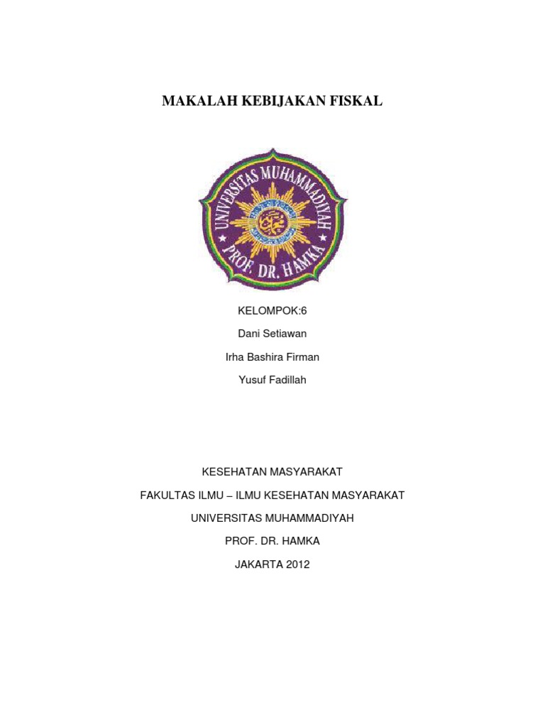 Contoh Makalah Kebijakan Fiskal