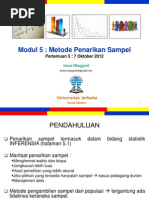 Pengantar Statistik Sosial Pertemuan5 Modul5 (20121007)