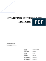 Starting Methods of Motors