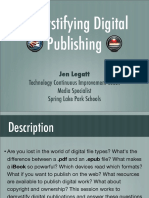 Demystifying Digital Publishing: Technology Continuous Improvement Coach Media Specialist Spring Lake Park Schools